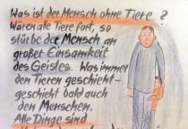 Was ist der Mensch ohne Tiere? Wären die Tiere alle fort, so stürbe der Mensch an großer Einsamkeit des Geistes. Was immer den Tieren geschieht - geschieht bald auch den Menschen. Alle Dinge sind miteinander verbunden. - Indianerhäuptling Seattle 1855