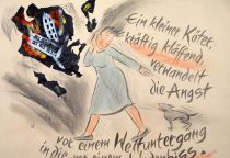 Ein kleiner Köter kräftig kläffend, verwandelt die Angst vor dem Weltuntergang in die vor einem Wadenbiss. - Carola Stern