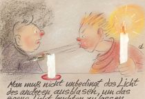 Man muss nicht unbedingt das Licht des anderen ausblasen, um das eigene Licht leuchten zu lassen. - Phil Bosmans