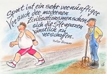 Der Sport ist ein sehr vernünftiger Versuch des modernen Zivilisationsmenschen, sich Strapazen künstlich zu verschaffen.

 - Peter Bamm