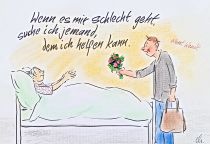 Wenn es mir schlecht geht, suche ich jemand, dem ich helfen kann. - Albert Wendt