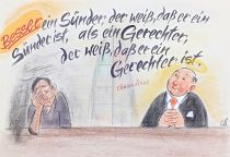 Besser ein Sünder, der weiß, daß er ein Sünder ist, als ein Gerechter, der weiß, daß er ein Gerechter ist. - Chassidisch