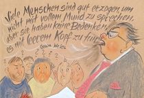 Viele Menschen sind zu gut erzogen, um mit vollem Mund zu sprechen; aber sie haben keine Bedenken, dies mit leerem Kopf zu tun. - Orson Welles