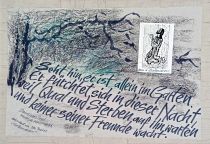 Seht hin, er ist allein im Garten. Er fürchtet sich in dieser Nacht, weil Qual und Sterben auf ihn warten und keiner seiner Freunde wacht. - Friedrich Walz